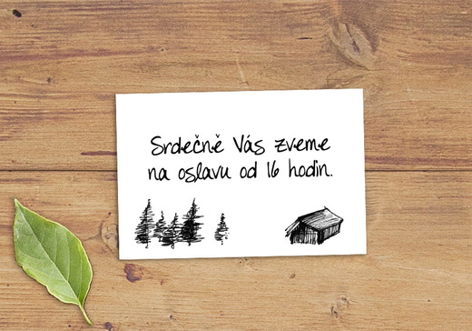 pozvánka na svatební hostinu hroská