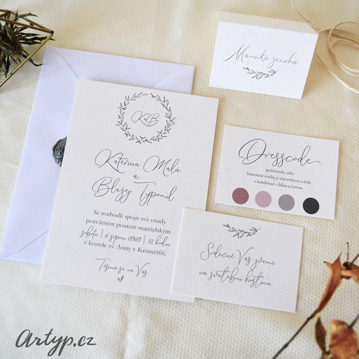 Typografické svatební oznámení